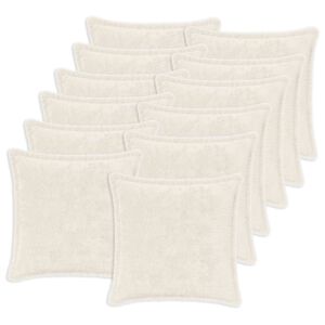 vidaXL Cushion Cover 12 pcs HOUTEN White 40 x 40 cm Faux Rabbit Fur