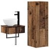 vidaXL Bathroom Furniture Set 2 pcs Old Wood 33 x 34.5 x 100 cm