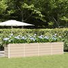 vidaXL Planter Ivory 385 x 50 x 77 cm Galvanised Steel