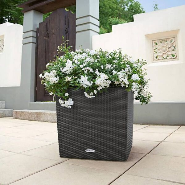 LECHUZA Planter CUBE Cottage 50 ALL-IN-ONE Granite