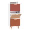 vidaXL Shoe Cabinet White 52x25x120 cm Engineered Wood
