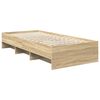 vidaXL Bed Frame with Headboard Sonoma Oak 90 x 200 cm Engineered Wood