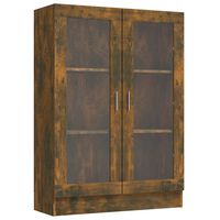 vidaXL Vitrine Cabinet Smoked Oak 82.5x30.5x115 cm Engineered Wood