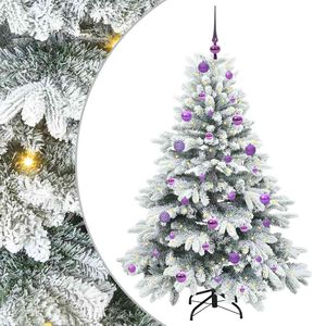 vidaXL Artificial Christmas Tree with 150 LEDs White 150 cm PE and PVC
