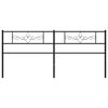 vidaXL Metal Replace Headboard Black 180 cm
