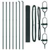 vidaXL Fence Post Green 10 x 1 m (19 x 19 mm mesh) Steel