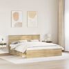 vidaXL Bed Frame with Headboard Sonoma 180 x 200 cm Engineered wood