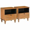 vidaXL Bedside Cabinet with Drawer 2 pcs Light Brown 40 x 33 x 46 cm
