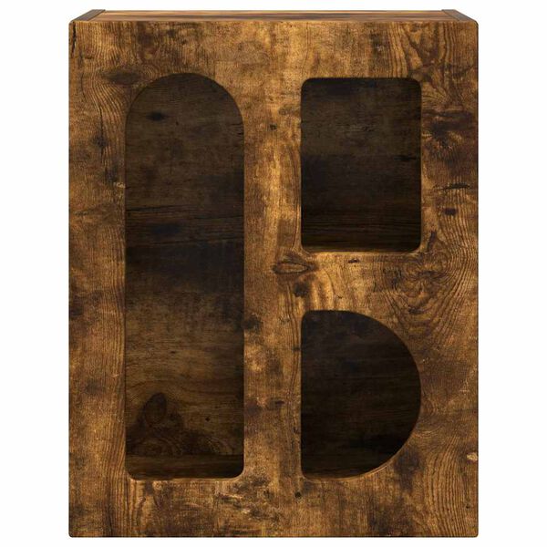 vidaXL Bedside Table Smoked Oak 40 x 35 x 50 cm Engineered Wood