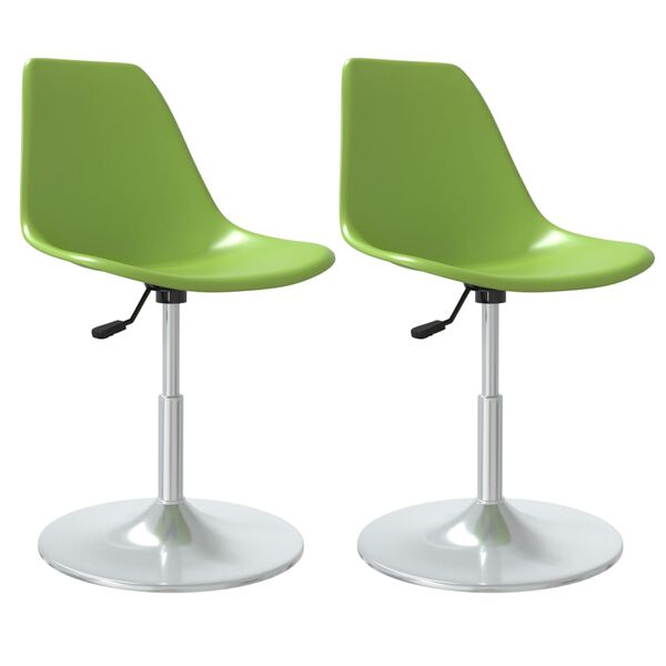 vidaXL Swivel Dining Chairs 2 pcs Green PP