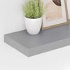 vidaXL Floating Wall Shelves 2 pcs Grey 50x23x3.8 cm MDF