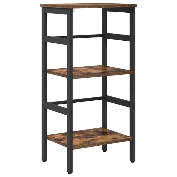 vidaXL Bookshelf Smoked Oak 40 x 29.5 x 81 cm Engineered Wood