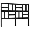 vidaXL Bed Headboard Black 126x4x104 cm Solid Wood Pine