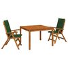 vidaXL 3-Piece Garden Dining Set Natural Solid Acacia Wood
