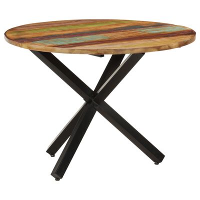vidaXL Dining Table Round 100x100x75 cm Solid Reclaimed Wood