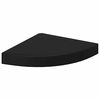 vidaXL Floating Corner Shelves 2 pcs Black 25x25x3.8 cm MDF