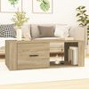 vidaXL Coffee Table Sonoma Oak 100x50.5x35 cm Engineered Wood