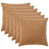 vidaXL Cushion Cover 6 pcs HEERLEN Beige 60 x 60 cm Boucl&eacute;