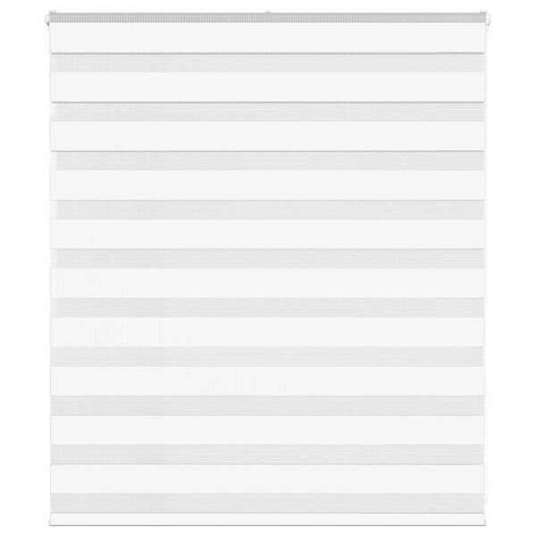 vidaXL Zebra Blind White 125x100 cm Fabric Width 120.9 cm Polyester