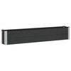 vidaXL Garden Raised Bed Black 200 x 30 x 36 cm alu.