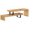 vidaXL TV Stand | Natural Mango Wood | Solid Mango Wood, Wrought Iron | Medium