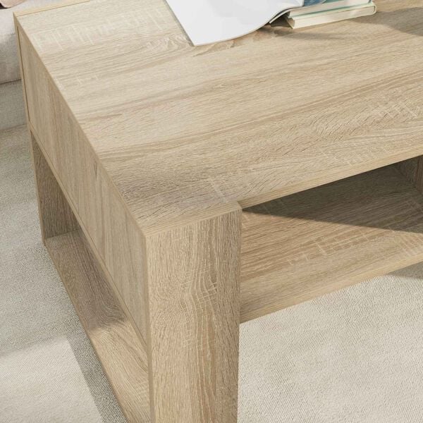 vidaXL Coffee Table Sonoma Oak 92 x 53 x 45 cm Engineered Wood