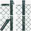 vidaXL Fence Post Green 10 x 1.2 m (40 x 40 mm mesh) Steel and PVC
