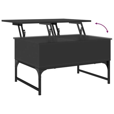 vidaXL Coffee Table Black 70x50x40 cm Engineered Wood and Metal