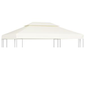 vidaXL Gazebo Cover Canopy Replacement 310 g / m&sup2; Cream White 3 x 4 m