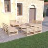 vidaXL 9 Piece Garden Lounge Set Solid Pinewood