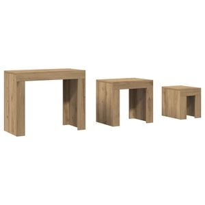 vidaXL Nesting Coffee Tables 3 pcs Artisian Oak Engineered Wood