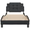 vidaXL Bed Frame without Mattress "Zadar" Black 80x200 cm Faux Leather
