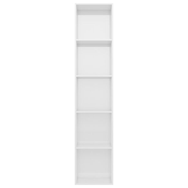 vidaXL Book Cabinet High Gloss White 40x30x189 cm Engineered Wood