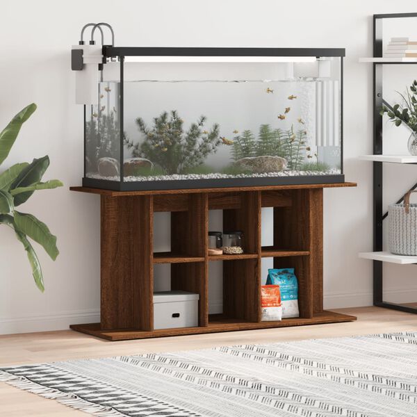 vidaXL Aquarium Stand Brown Oak 120x40x60 cm Engineered Wood