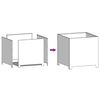 vidaXL Garden Planter White 50x50x50 cm Steel