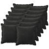 vidaXL Cushion with Pillow HOUTEN 12 pcs Black Velvet
