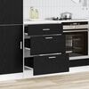 vidaXL Kitchen Base Cabinet with Drawer Black Oak 60 x 46 x 81.5 cm