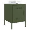 vidaXL Bedside Cabinet Olive Green 36x39x50.5 cm Steel