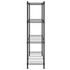 vidaXL 4-Tier Storage Shelf 90x35x137 cm Black 200 kg