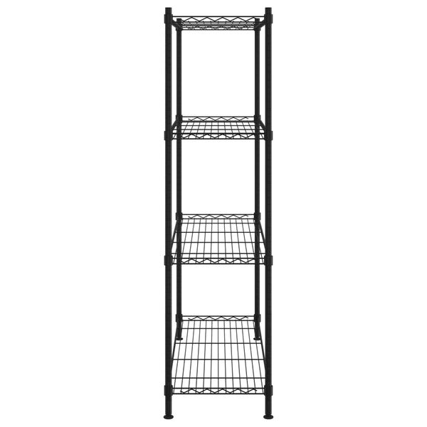 vidaXL 4-Tier Storage Shelf 90x35x137 cm Black 200 kg