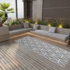 vidaXL Outdoor Rug ARAKIL Grey 80x250 cm PP