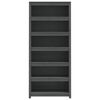 vidaXL Book Cabinet Grey 80x35x183 cm Solid Wood Pine