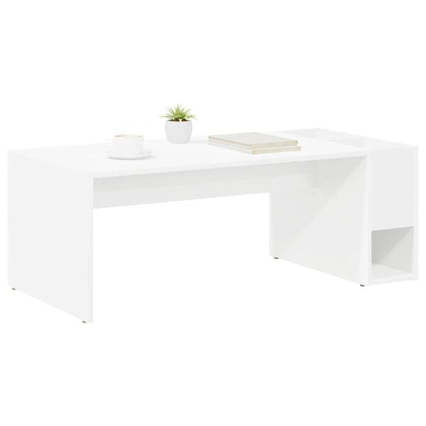 vidaXL Coffee Table White 101.5 x 50 x 37 cm Engineered Wood