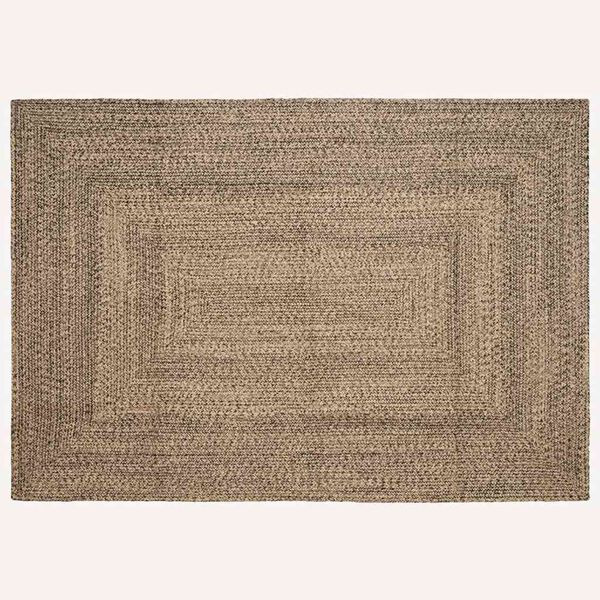 vidaXL Area Rugs Rectangular Natural and Black 240 x 340 cm Jute