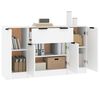 vidaXL Sideboards 3 pcs White Engineered Wood