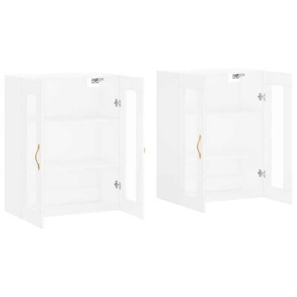 vidaXL Wall Mounted Cabinets 2 pcs White Engineered Wood