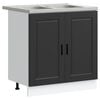vidaXL Sink Base Cabinet Porto 2 pcs Black 80 x 46 x 81.5 cm