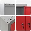 vidaXL Tool Cabinet Set with Shelf 5 pcs Red Powder-Coated Steel