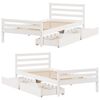vidaXL Bed Frame without Mattress White 90x200 cm Solid Wood Pine