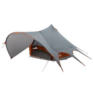 vidaXL Teepee Tent with Roof Grey and Orange 312 x 312 x 197 cm